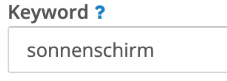 Keyword Text Laenge