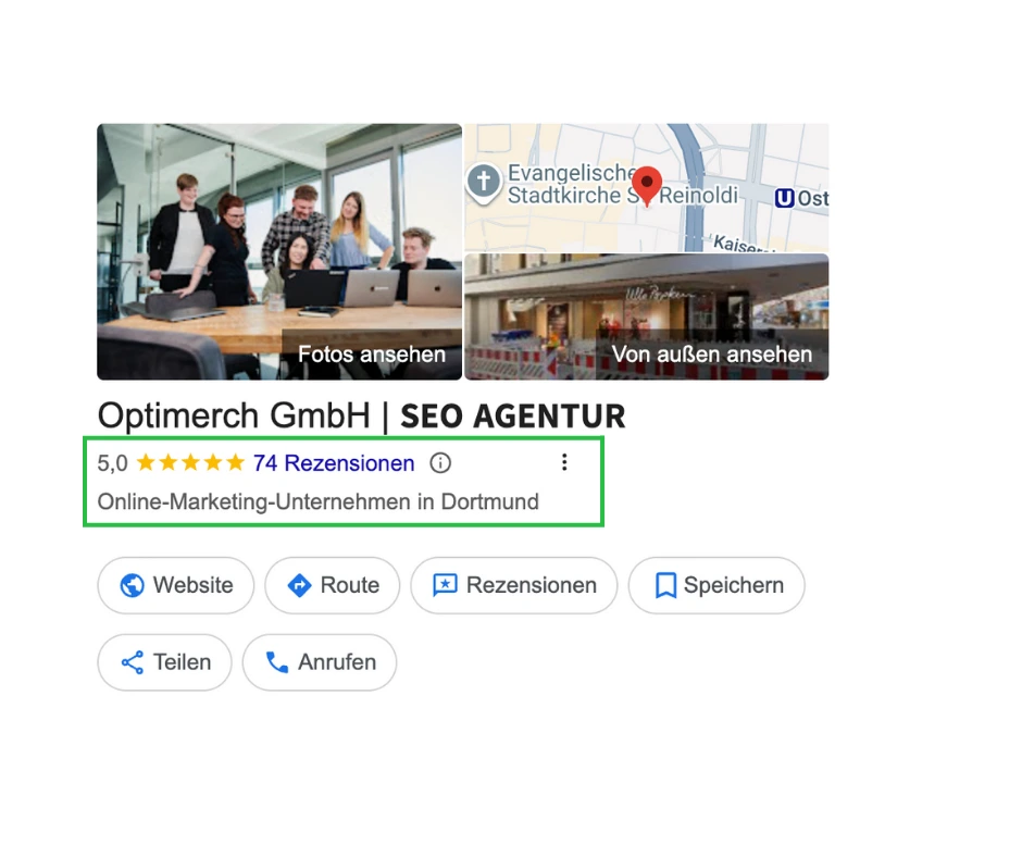 Google My Business Profil von Optimerch 2