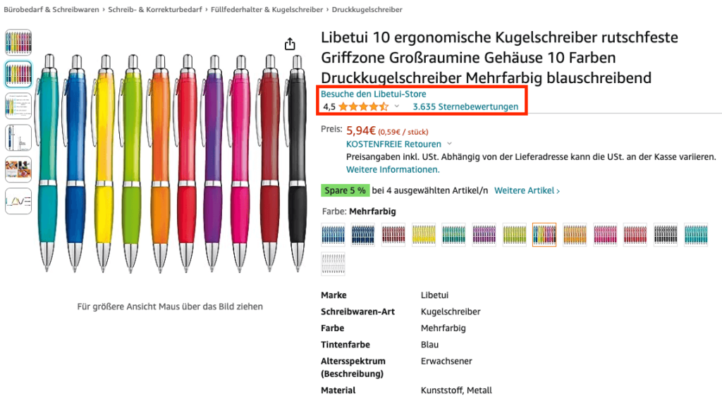Nutzung Kundenbewertungen