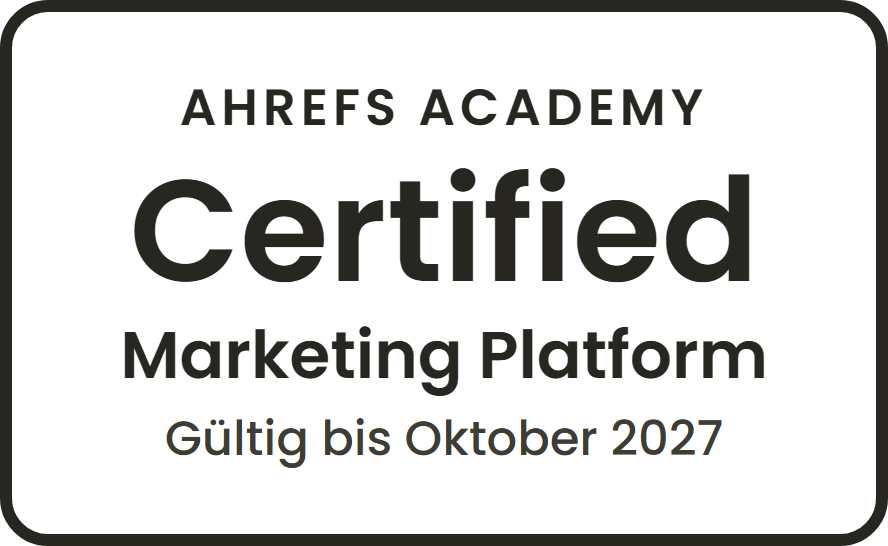 Ahrefs Academy: Certified in Ahrefs Marketing Platform, Sinem Cukurlu