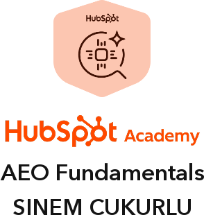 HubSpot Academy Badge: AEO Fundamentals, Sinem Cukurlu